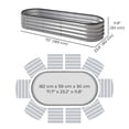 thumbnail image 3 of Outsunny 2Pcs 6 x 2 x 1 ft Galvanized Raised Garden Bed, Silver, 3 of 10