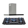 thumbnail image 1 of Parrilla Cristal Templado Negro 87cm 5q ODIPO Campana Pared y Parrilla Empotrable Gas, 1 of 4