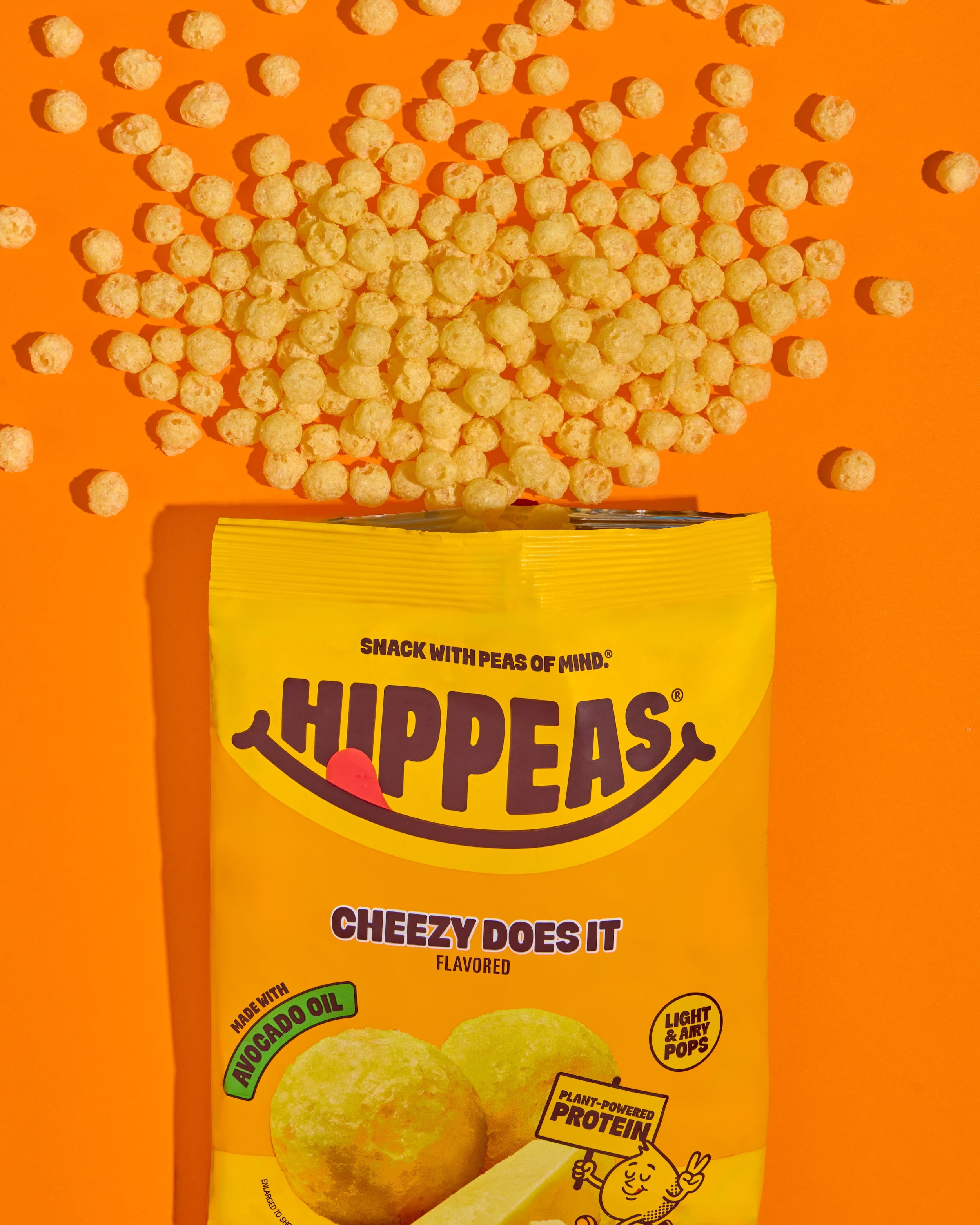 HIPPEAS Chickpea Pops, Cheezy Does It, Dairy Free, 3g Protein, 0.5 oz, 21 Count