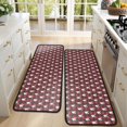 thumbnail image 4 of Kitchen Rugs Sets Of 2,Red Bigfoot and Heart Pattern Anti Fatigue Kitchen Mat Rugs Non Slip Washable,Decorative Kitchen Floor Mats for Kitchen,Sink,Laundry,17"x47"+17"x47", 4 of 5