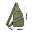 thumbnail image 3 of VWRXBZ Sling Bag, 11.81x6.69x1.97 Inch Thickened Zipper Outdoor Canvas Chest Bag Men's Chest Bag Hiking Backpack Multipurpose Crossbody Chest Bag Messenger Bag Men's and Women's Chest Bag, 3 of 6