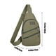 thumbnail image 3 of Bolsa de pecho de lona - Bolsa cruzada exterior con cremallera engrosada para hombres y mujeres, mochila multiusos para senderismo de senderismo 30x17x17x5cm caqui/verde/café, 3 of 6