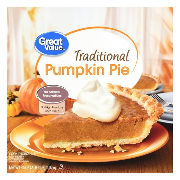 Great Value Traditional Pumpkin Pie, 34 oz