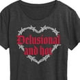 thumbnail image 3 of Instant Message - Delusional And Hot - Women's Short Sleeve Graphic T-Shirt, 3 of 6