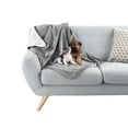 thumbnail image 6 of PETMAKER 30x40-Inch Reversible Sherpa Fleece Waterproof Dog Blanket (Gray), 6 of 8