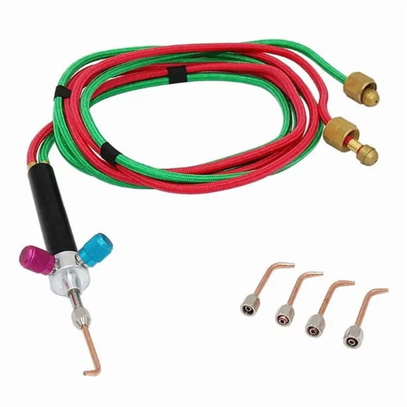 Portable Acetylene Oxygen Soldering Torch Mini Gas Welding Torch Kit,1 * Mini 5 * nozzles