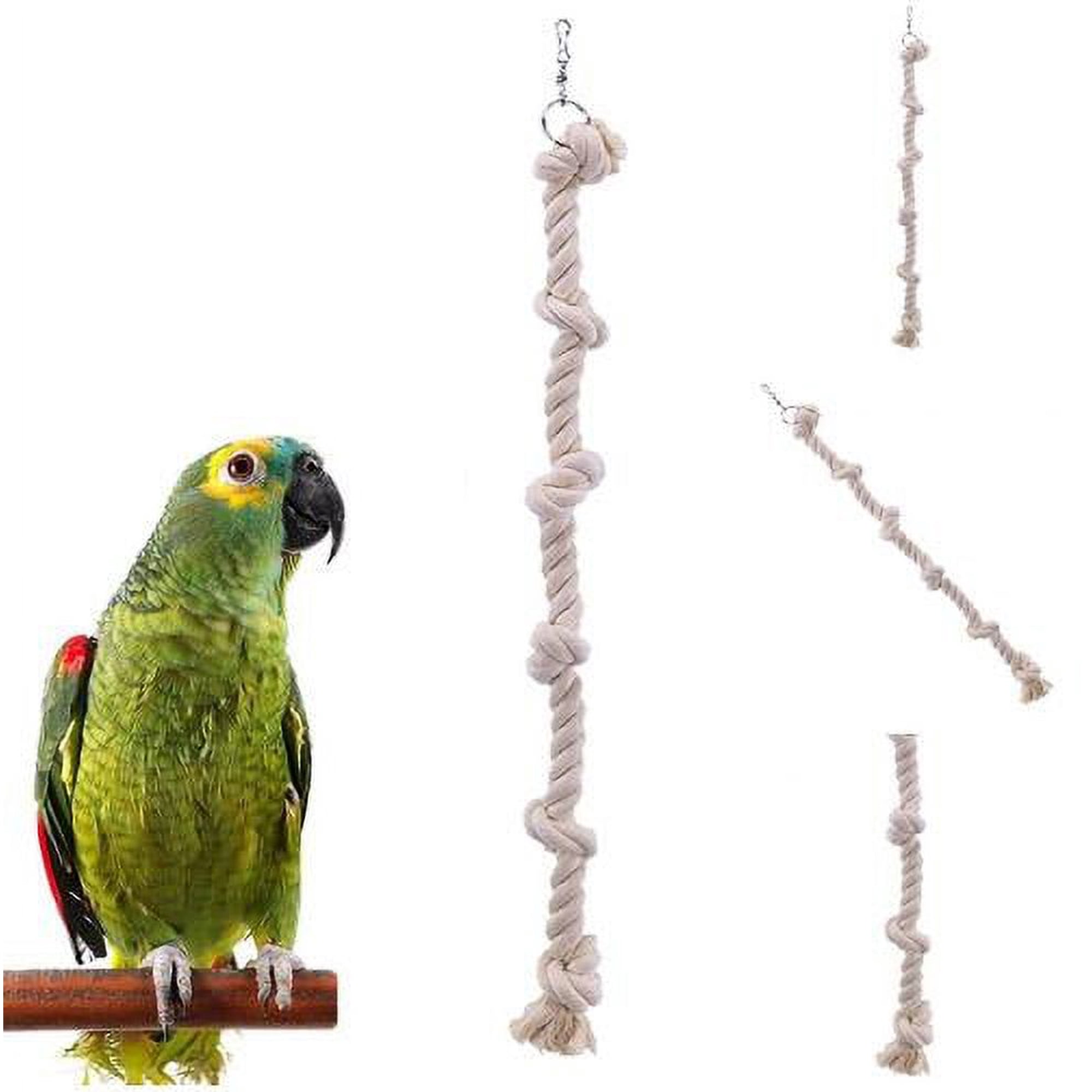 Cheers.US Bird Parrot Swing Chewing Toys-Hanging Bell Bird Cage Toys Suitable for Small Parakeets, Cockatiels, Conures,Finches,Budgie,Macaws, Parrots, Love Birds