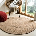 thumbnail image 2 of SAFAVIEH Impressions Emmalyn Textured Floral Wool Runner Rug, Light Brown, 2'3" x 8', 2 of 9