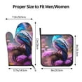 thumbnail image 3 of Vsdgher Beautiful Flower Blue Bird Oven Mitts and Pot Holders 2 pcs Set,High Heat Resistant Kitchen Oven Glove for Baking and Cooking, 3 of 7