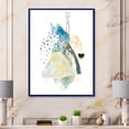 thumbnail image 2 of Designart 'Mountain Moon With Gouache Of Abstract Landscape' Modern Framed Canvas Wall Art Print, 2 of 4