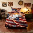 thumbnail image 5 of Manfei Realistic American Flag Twin Sheets, Fireworks Bedding, Red White Blue, Black Reversible 3pcs (1 Flat Sheet, 1 Fitted Sheet and 1 Pillowcase), 5 of 6