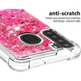 thumbnail image 4 of Compatible with Samsung Galaxy A21 Case Glitter Liquid Cute Clear Phone Case Floating Quicksand Shockproof Protective Bumper Silicone Soft TPU Case for Samsung Galaxy A21 Love Pink YB, 4 of 12