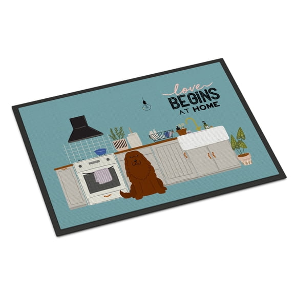Caucasian Shepherd Dog Kitchen Scene Indoor or Outdoor Mat 24x36 CK7754JMAT
