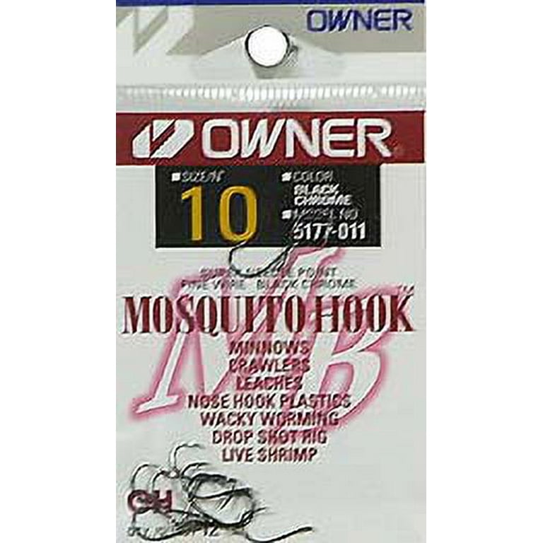 Owner 5177-011 Mosquito Hook 12 per Pack Size 10 Fishing Hook 