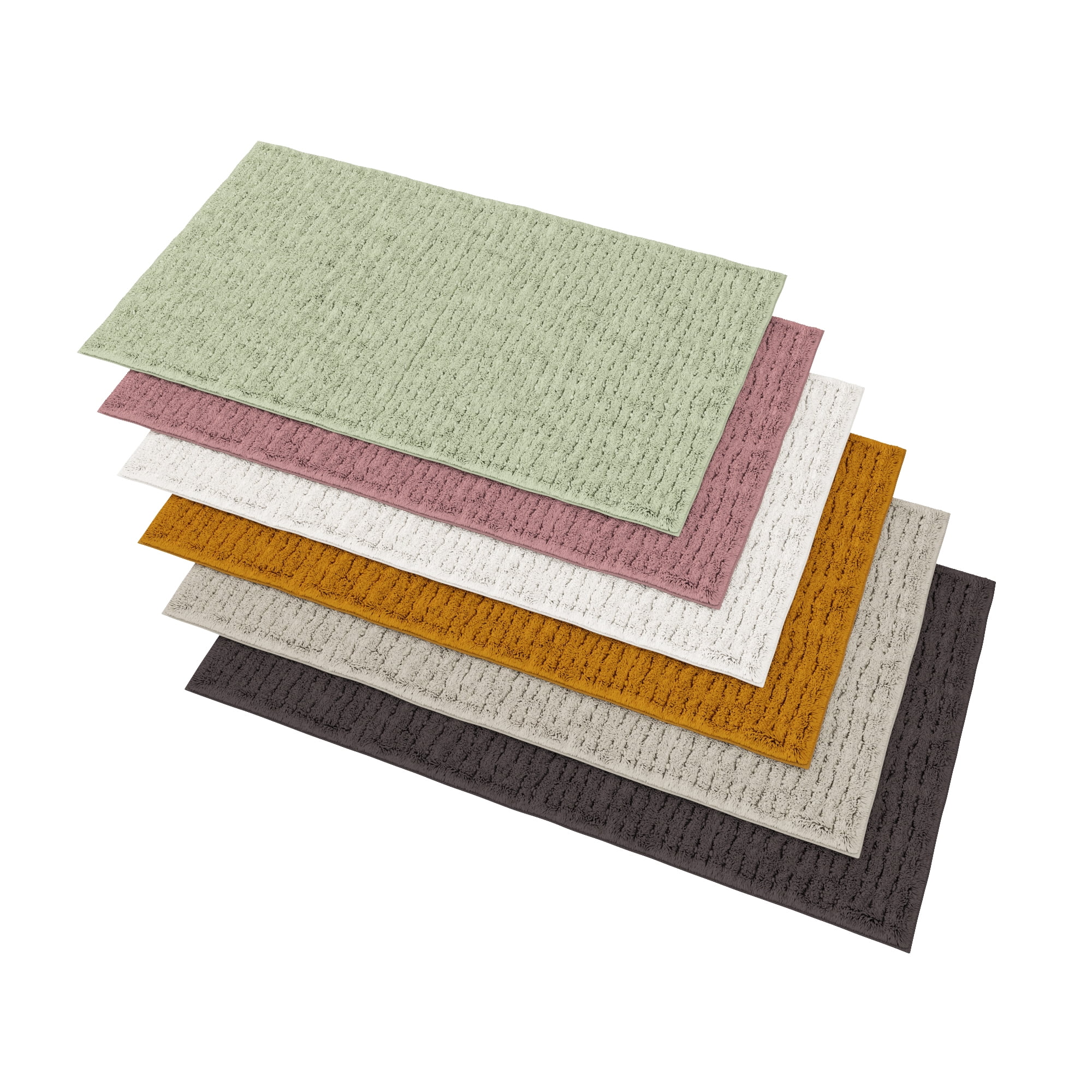 Beautiful Porcini Taupe Cotton 20x34" Bath Rug