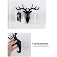 thumbnail image 3 of 3 Pieces Door Hooks Key Hooks American Antlers Hooks For Keys Clothes, 3 of 4