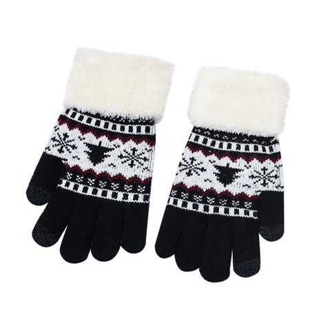 Miarhb Extra-warm Fleece Gloves Christmas Winter Warm Gloves for Women & Men