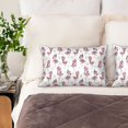 thumbnail image 2 of KLL Flamingos Tribal Pattern Silk Pillowcase for Hair and Skin Standard Size 20"X 30" Soft Breathable Pillow Covers for Sleeping, 2 of 6