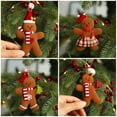thumbnail image 2 of Monfince 3PCS Christmas Gingerbread Man Doll Pendant Christmas Tree Decoration Accessories Cloth+PP Cotton Material 9*7.5*0.5cm, 2 of 9