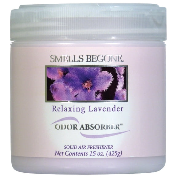 SMELLS BEGONE Odor Absorber Gel Air Freshener - Odor Eliminating - 15 Ounce, Lavender Vanilla