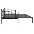 thumbnail image 4 of Twin Size Quality Steel Frame Daybed with Twin Size Adjustable Trundle, Portable Folding Trundle Heavy-Duty Steel Daybed with Pop Up Trundle Bed, No Box Spring Needed(Black), 4 of 8