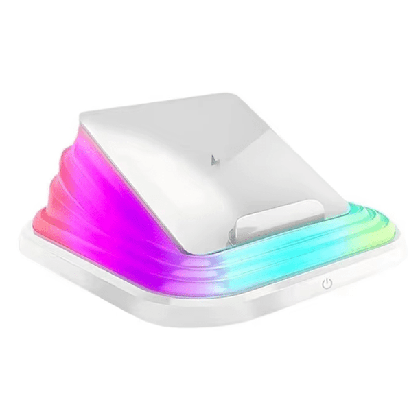 Cargador Inalámbrico Plegable con Luz Táctil Colorida - Estación de Carga Multifuncional para Teléfonos Móviles de Escritorio