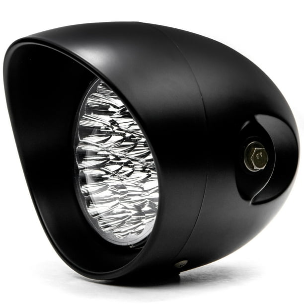 Krator 7 Black Led Motorcycle Headlight W Side Mounting Running Light High Low Beam For Yamaha V Star Vstar V Star Xvs 1100 Custom Walmart Com Walmart Com