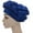 Blue, variant on Women Turban, Elastic Rhinestone Braids Hair Wrap Hat for Daily Performance Church 1Pc