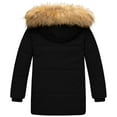 thumbnail image 2 of Chrisuno Boys Water Resistant Winter Parka Long Snow Coats Windproof Puffer Jackets With Hood Black 6-7, 2 of 5