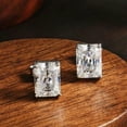 thumbnail image 2 of 2.30Radiant Cut Moissanite Solitaire Women's Stud Earrings 14K White Gold Plated, 2 of 4