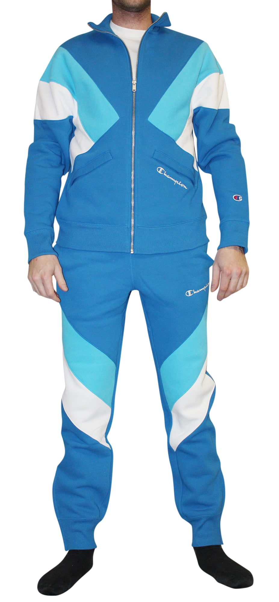 champion reverse weave colour block track top