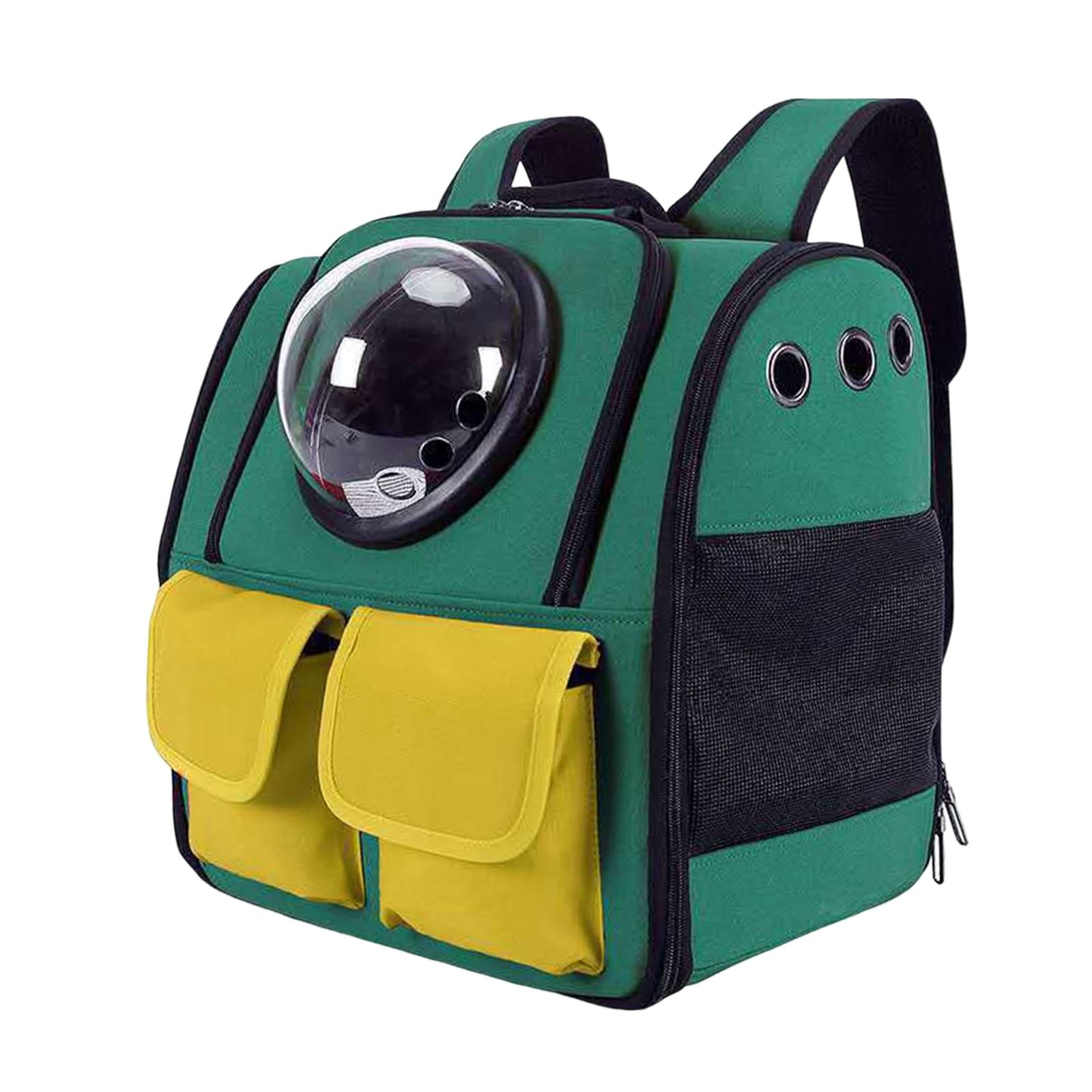 Bvdfgk Pet Carrier Backpack Dog Backpack Mesh Breathable Backpack Cat Dog Carrier Space Green