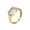 Transparent, variant on Women's Stainless Steel Black Gemstone Rings Minimalist Elegant Band Ring with Sparkling Synthetic Onyx Color Stone Size 7