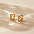 thumbnail image 4 of PRIYAL 14K Gold Plated Huggie Hoop Earrings for Women with Cubic Zirconia Small Lightweight Earrings Gift for Her Girlfriend Adult, 4 of 17