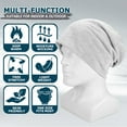thumbnail image 7 of EINSKEY Cotton Slouchy Beanie Hat for Men/Women, Lightweight Oversize Large Thin Skull Cap Chemo Cap Night Sleeping Cap 3 Grey,Black, 7 of 7