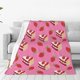 thumbnail image 1 of Balery Strawberry Cake Manta de Felpa Suave y Acogedora – Cobija de Franela Aterciopelada para Cama, Lavable y Cálida para Sofá, Mascotas, Transpirable-40"x30", 1 of 7