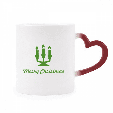 

mas Candle Dinner Faly Heat Sensitive Mug Red Color Changing Stoneware Cup