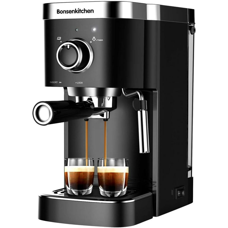 Bonsenkitchen 2 In 1 Compact and Durable Coffeemaker w/Milk