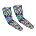 thumbnail image 2 of Rocae Colorful Tie Dye Stained Glass 2 for Sports Cooling Arm Compression Sleeves for Men Women Teenager,Breathable,Outdoor Essentials Sun Protection Arm Sleeves, 2 of 8