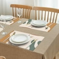 thumbnail image 3 of Brown Boho Plant Pattern Summer Placemats Table Placemats Set Of 4-Linen Kitchen Washable Placemats Table Mats 11.8"x17.7"Non-Slip Heat Resistant, 3 of 6