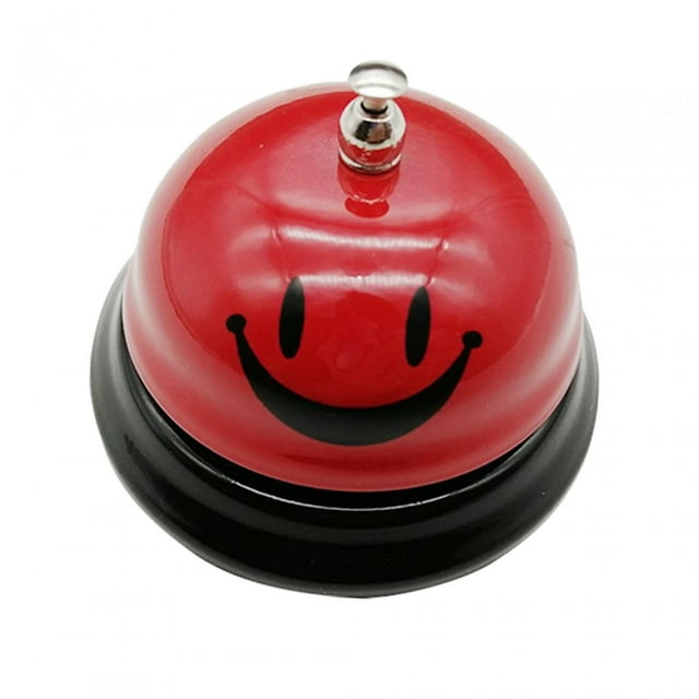 maskred Desk Bell Pet Dog Training Bells Call Desktop Bells for Hotel Counter Kitchen Red Red 85x60mm