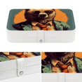 thumbnail image 4 of Bear PU Leather Necklace Holder with Removable Compartment and Portable Jewelry Stand Earring Holder Jewelry Box, 4 of 6