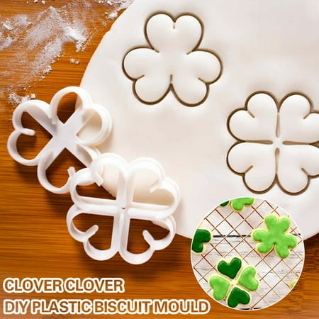 

ZUMUSEN Cookie Cutter Stamp Clover Plants Embossing Impress Pressing Stencil Baking Tools for Biscuit DIY Craft New