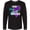 AB-Black, variant on Inktastic Suicide Prevention I Wear Teal and Purple for My Brother Long Sleeve T-Shirt