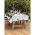 thumbnail image 2 of St Patrick's Day Outdoor Tablecloth - 60x84 Inch Rectangle Dining Table Cover, Green Truck Lucky Shamrock Four Leaf Spring Waterproof Outdoor Table Cloth with Umbrella Hole & Zipper for Picnic/Patio, 2 of 7