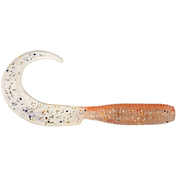 Hurricane Saltwater Curl Tail Grub Soft Baits Fishing Lures, New Penny, 6", 8-pack