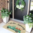 thumbnail image 4 of Spring Doormat, 30 X 17 Inch, Non Slip Rubber Mats, Floral Truck Hello Design, Indoor Outdoor Entrance Patio Floor Mat, Durable, Water Resistant, Washable, 4 of 6