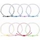 thumbnail image 1 of Pulseras de cuentas de semillas de 8 colores, hechas a mano, de cuerda transparente, con cuentas de vidrio y cordón de plástico reciclado, ideales para el clima., 1 of 7