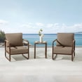 thumbnail image 4 of MBY Aluminum Outdoor Patio Furniture Set, 2-Seat Sofa with Coffee Table and Cushions, Weather-Resistant for Garden or Pool-Brown, 4 of 10