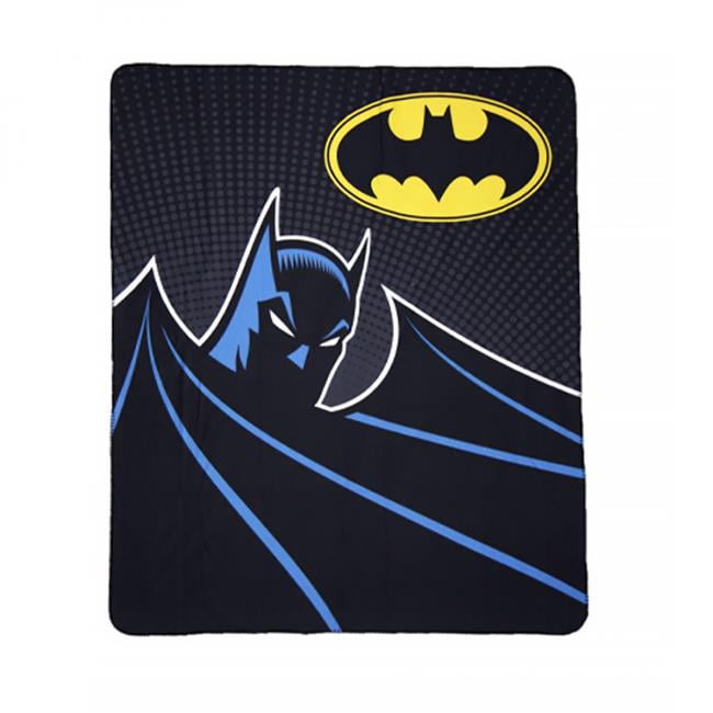 Batman 849075 50 x 60 in. DC Comics Batman Silhouette Faux Fur Fleece Throw  Blanket 